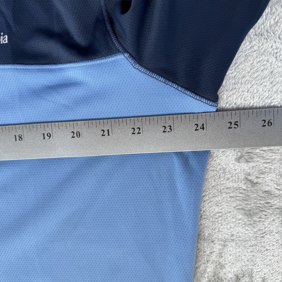 NEW Columbia Men's XL Polo Shirt Omni-Shade UPF 40 Sun Protection Blue & Navy - Picture 4 of 7